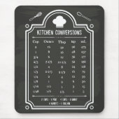 Stylish Chalkboard Kitchen Conversion Chart Muismat (Voorkant)