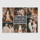 Stylish Chalkboard Pic Collage Wedding Dank je (Voorkant)