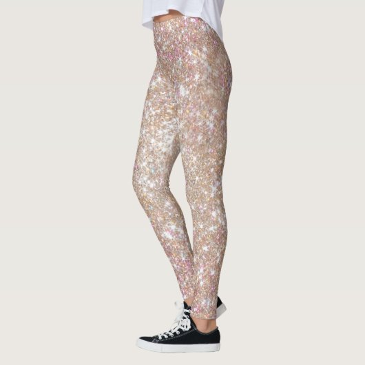 Stylish Champagne Girly Glitter Leggings (Links)