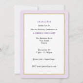 Stylish Cheese and Wine Theme Party Invitation Kaart (Achterkant)