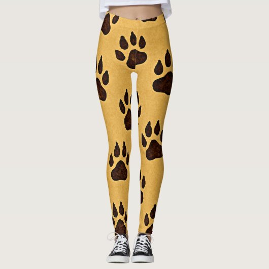 stylish Cheetah Paw Print Leggings (Voorkant)