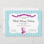 Stylish Chef Culinal Party Invitation Kaart (Voorkant)