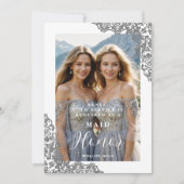 Stylish Cherish Bridesmaid Lace Corner Photo (Voorkant)