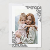 Stylish Cherish Flower Girl Lace Corner Photo (Voorkant)