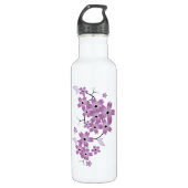 Stylish Cherry Blossom Aluminium Waterfles (Voorkant)