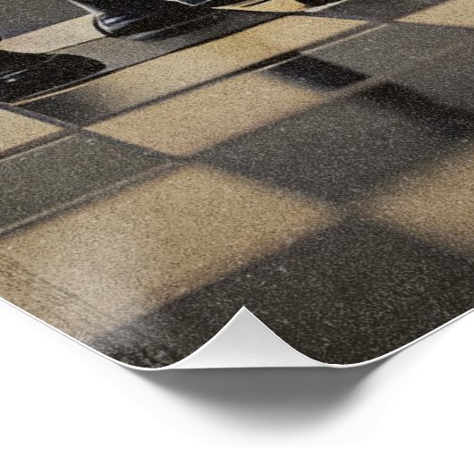 Stylish Chess "The Kings Game" Design Perfect Poster (Hoek)