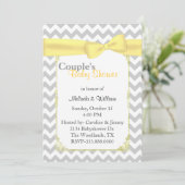 Stylish Chevron Couple's Baby shower Invitation Kaart (Staand voorkant)