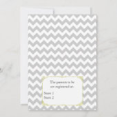 Stylish Chevron Couple's Baby shower Invitation Kaart (Achterkant)