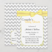 Stylish Chevron Couple's Baby shower Invitation Kaart (Voorkant / Achterkant)