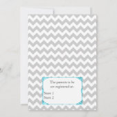 Stylish Chevron Couple's Baby shower Invitation Kaart (Achterkant)