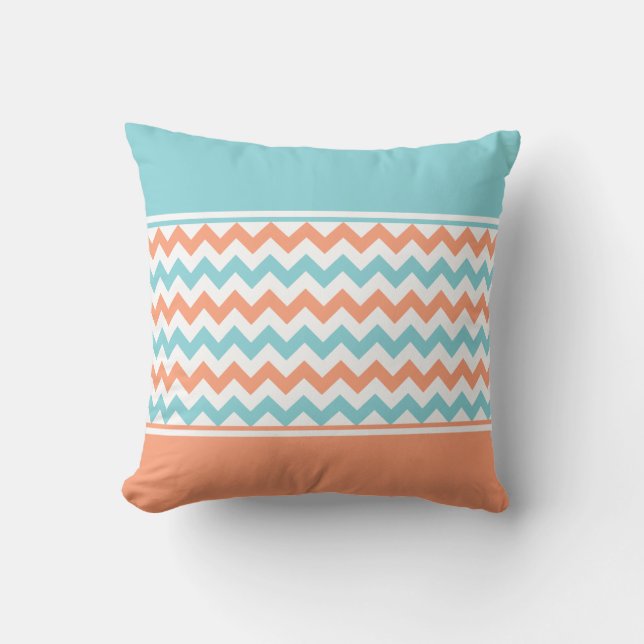 Stylish Chevron & Monogram Decorator Pillow Kussen (Voorkant)