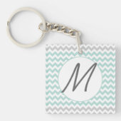 Stylish Chevron Monogram Sleutelhanger (voorkant)