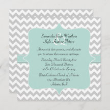 Stylish Chevron Square Wedding Invitation