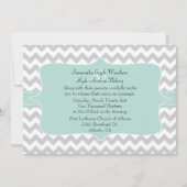 Stylish Chevron Wedding Invitation Kaart (Voorkant)