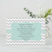 Stylish Chevron Wedding Invitation Kaart (Staand voorkant)