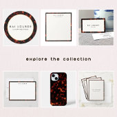 Stylish Chic Black Tortoiseshel Designer Visitekaartje