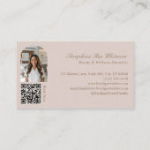 Stylish Chic Elegant Arch Photos Monogram QR Code Visitekaartje (Achterkant)