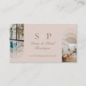 Stylish Chic Elegant Arch Photos Monogram QR Code Visitekaartje (Voorkant)