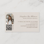 Stylish Chic Elegant Arch Photos Monogram QR Code Visitekaartje (Achterkant)