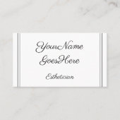 Stylish & Chic Esthetician Business Card Visitekaartje (Voorkant)