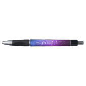 stylish chic purple glitters custom name pen (Voorkant)