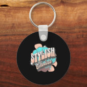 Stylish Choices Retro Aesthetic Confident Expressi Sleutelhanger (Voorkant)