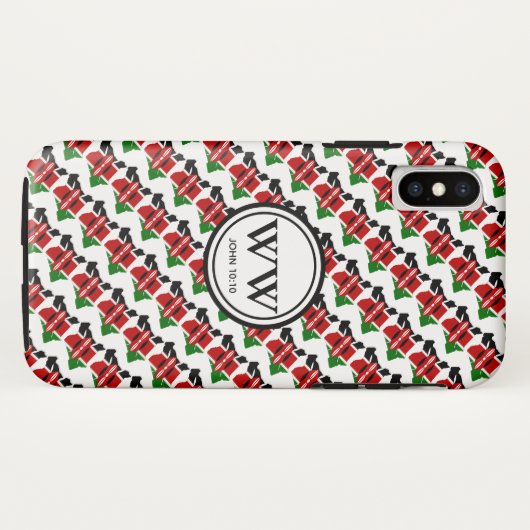 Stylish Christelijk KENYA Monogram Case-Mate iPhone Case (Achterkant (horizontaal))