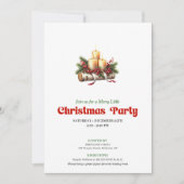 Stylish Christmas Decoration Party Template Kaart (Voorkant)
