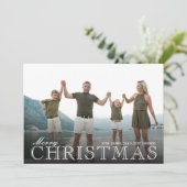 Stylish Christmas Plaid Photo Feestdagenkaart (Staand voorkant)