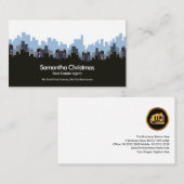 Stylish City Skyline Buildings Real Estate Broker Visitekaartje (Voorkant / Achterkant)