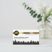 Stylish City Skyline Landscape Realty Visitekaartje (Staand voorkant)