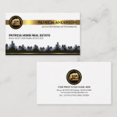 Stylish City Skyline Landscape Realty Visitekaartje (Voorkant / Achterkant)