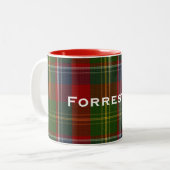 Stylish Clan Forrester Tartan Pset Mok (Voorkant links)