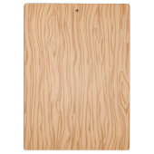Stylish Clipboard with Realistic Wood Grain Patter Klembord (Achterkant)