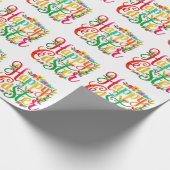 Stylish Colorful Floral Happy Easter Cadeaupapier (Hoek)