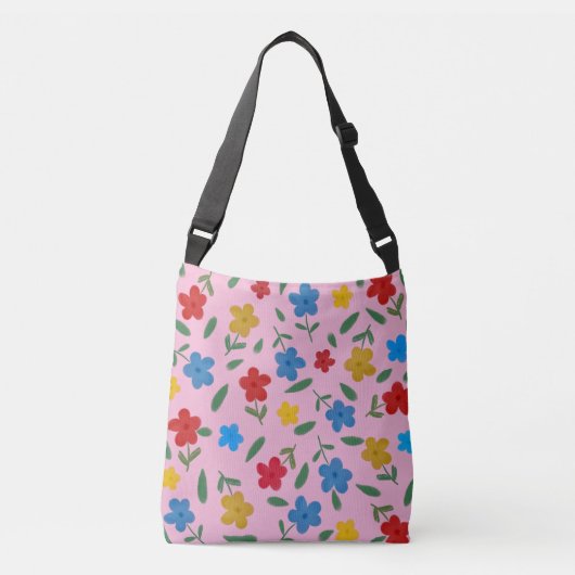 STYLISH COLORFUL FLOWERS PATTERN CROSSBODY TAS (Voorkant)