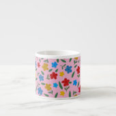 STYLISH COLORFUL FLOWERS PATTERN ESPRESSO KOP (Voorkant)