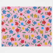 STYLISH COLORFUL FLOWERS PATTERN FLEECE DEKEN (Voorkant (Horizontaal))