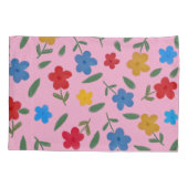 STYLISH COLORFUL FLOWERS PATTERN KUSSENSLOOP (Achterkant-Links)
