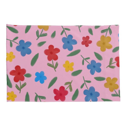 STYLISH COLORFUL FLOWERS PATTERN KUSSENSLOOP (Achterkant-Rechts)