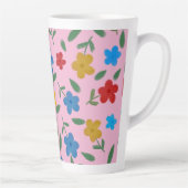 STYLISH COLORFUL FLOWERS PATTERN LATTE MOK (Rechts)