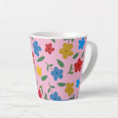 STYLISH COLORFUL FLOWERS PATTERN LATTE MOK (Rechterhoek)