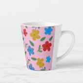 STYLISH COLORFUL FLOWERS PATTERN LATTE MOK (Rechts)