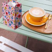 STYLISH COLORFUL FLOWERS PATTERN MEDIUM CADEAUZAKJE