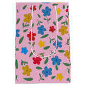 STYLISH COLORFUL FLOWERS PATTERN MEDIUM CADEAUZAKJE (Achterkant)
