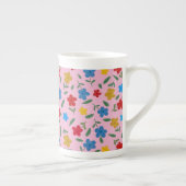 STYLISH COLORFUL FLOWERS PATTERN PORSELEIN KOP (Rechts)