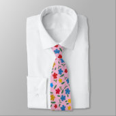 STYLISH COLORFUL FLOWERS PATTERN STROPDAS (Gebonden)