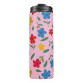 STYLISH COLORFUL FLOWERS PATTERN THERMOSBEKER (Voorkant)
