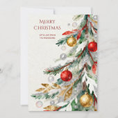 Stylish Colorful Splendid Glitter Christmas Tree Feestdagenkaart (Voorkant)