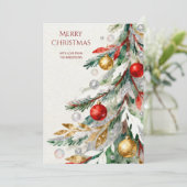 Stylish Colorful Splendid Glitter Christmas Tree Feestdagenkaart (Staand voorkant)
